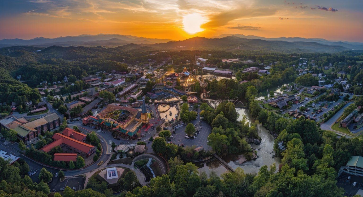 Bird’s eye view of Sevierville TN