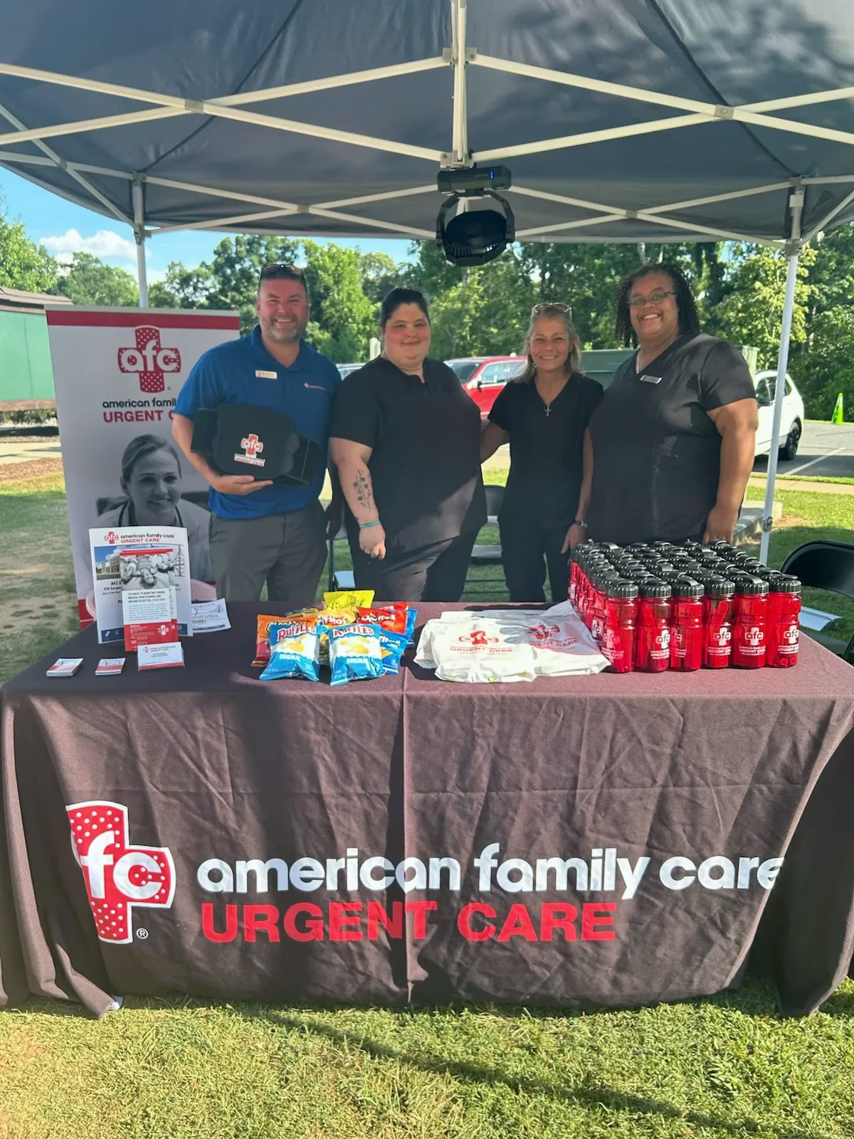 AFC Urgent Care Lenoir booth at a local festival in Caldwell County NC