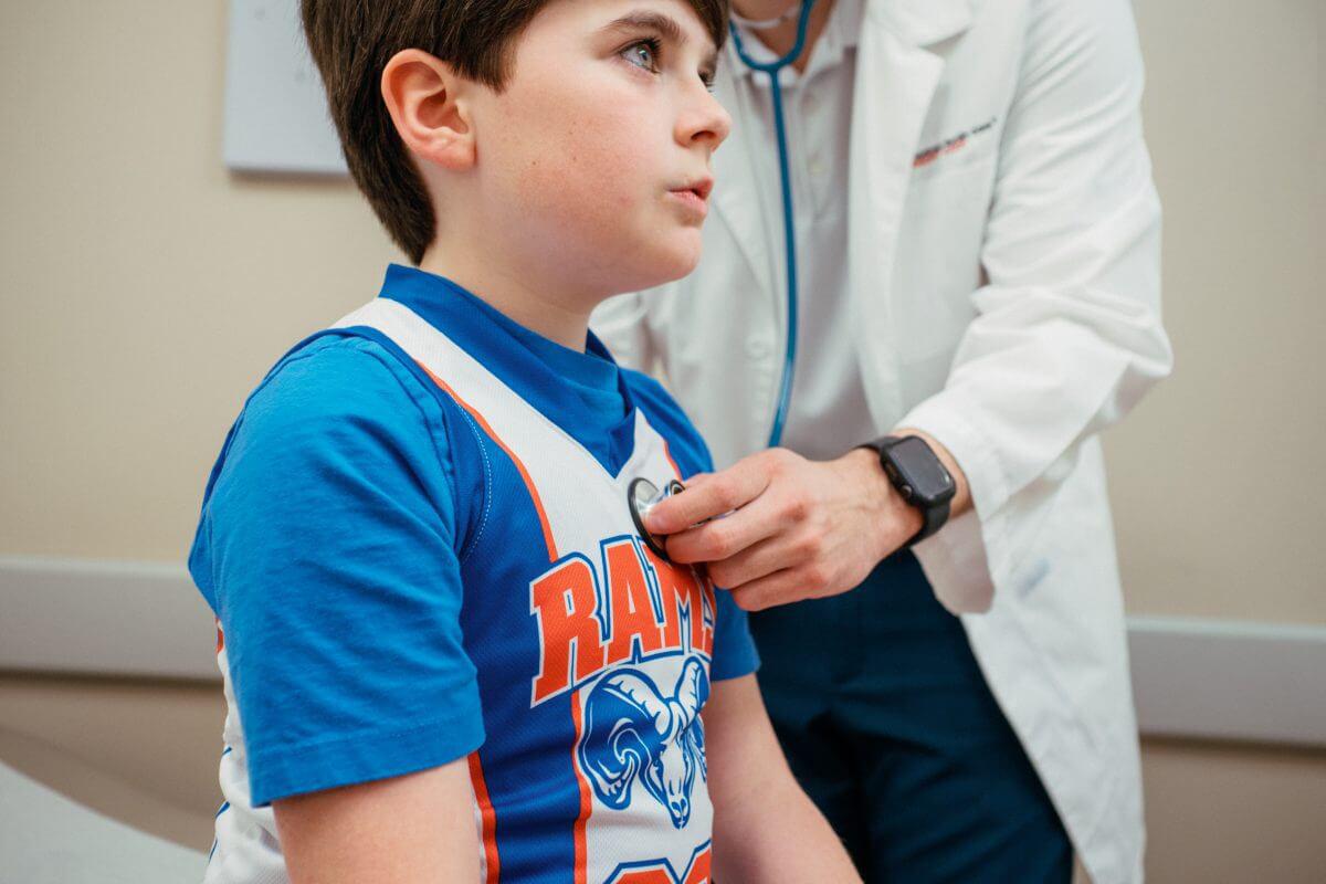 A person being bandaged at an urgent care