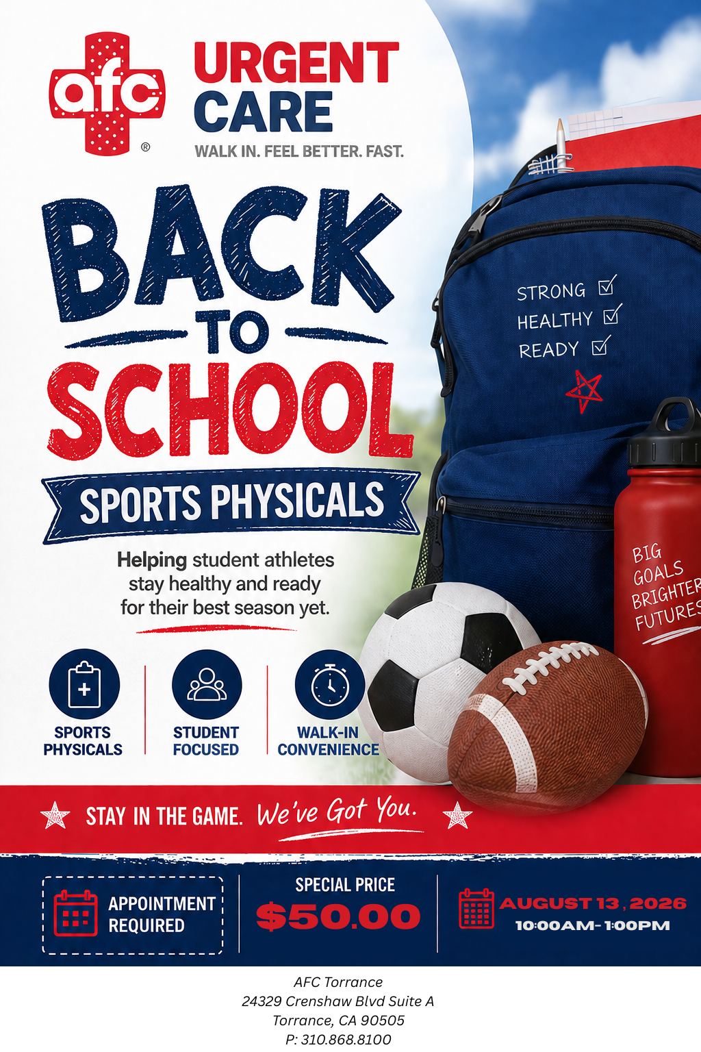 Back to school sports physicals, Helping student athletes stay healthy and ready for their best season yet.