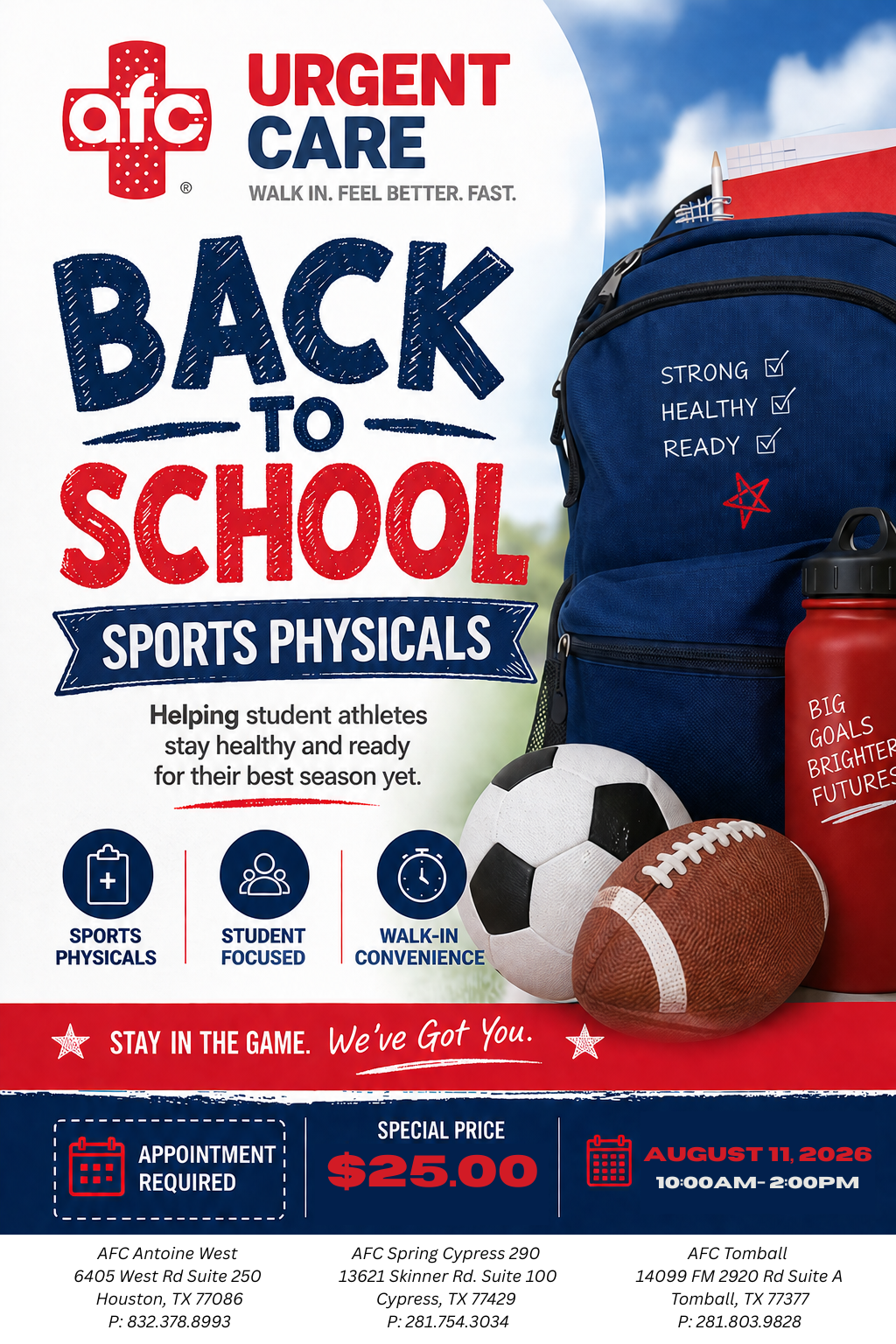 Back to school sports physicals, Helping student athletes stay healthy and ready for their best season yet.